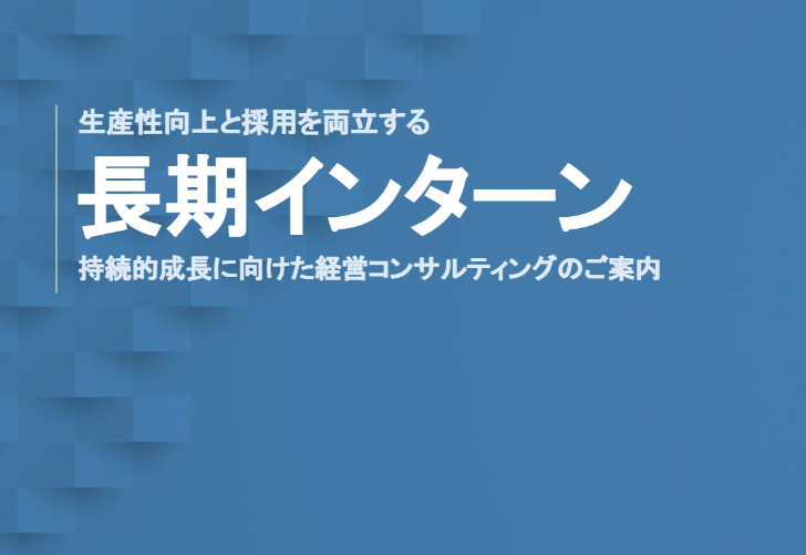 長期インターン～持続的成長に向けた経営コンサルティングのご案内～のイメージ