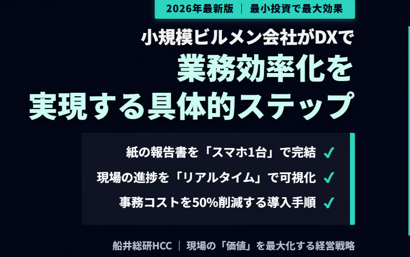 小規模ビルメンテナンス会社がDXで業務効率化する手順のイメージ
