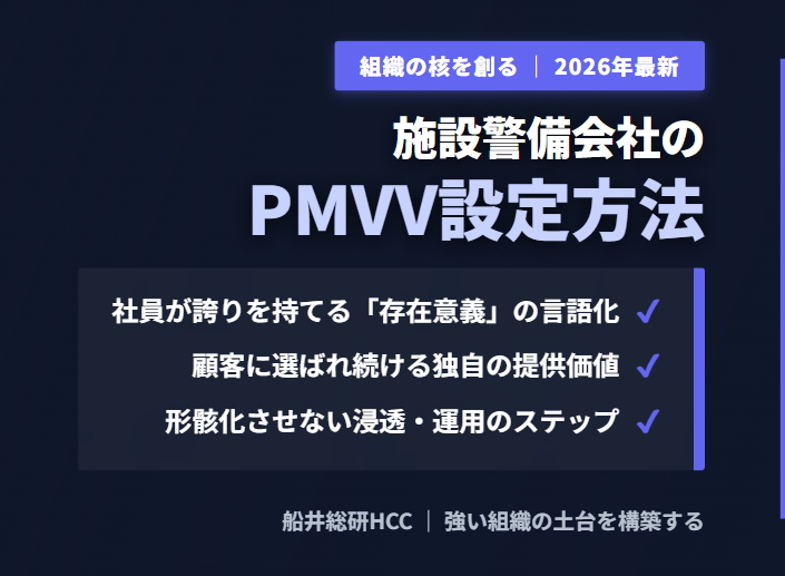 施設警備会社のPMVV設定方法のイメージ