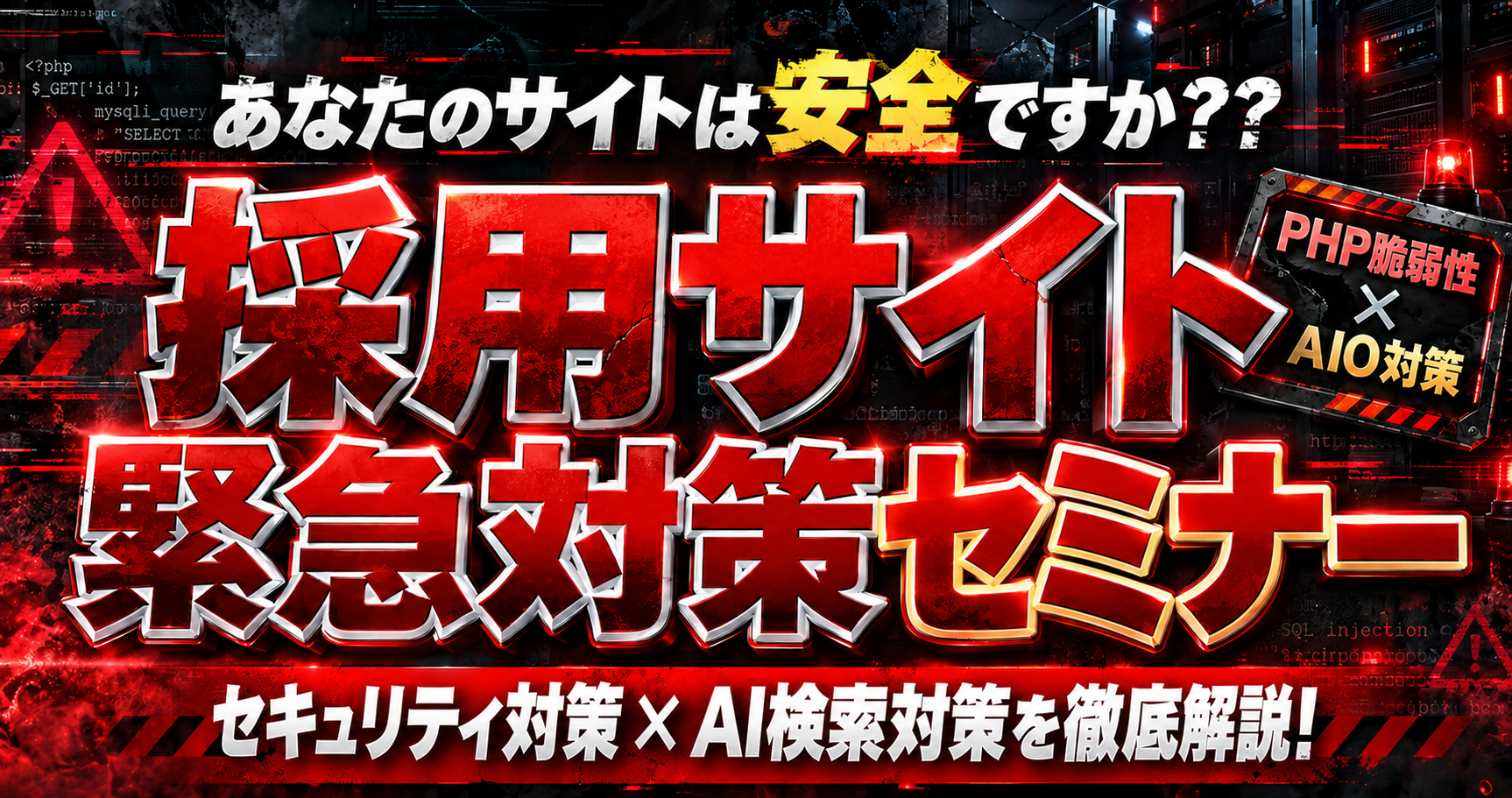 採用サイト緊急対策セミナー 〜安全なサイトへの移行と「AIに選ばれる」採用サイト（AIO）づくり〜の写真